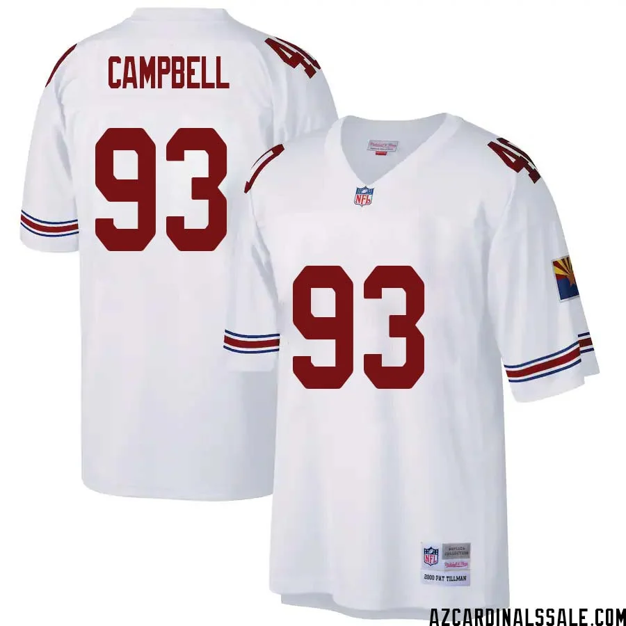 Calais Campbell No 93 Arizona Cardinals Mitchell Ness Big Tall 2000 Retired Player Replica Jersey White