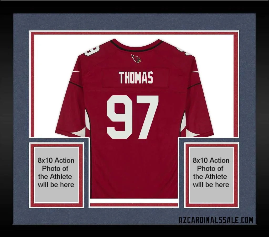 Cameron Thomas No 97 Arizona Cardinals Autographed Red Game Jersey 1