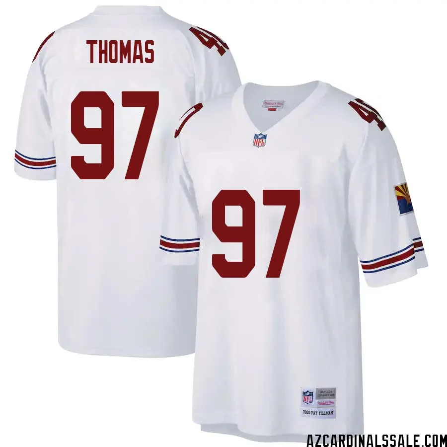 Cameron Thomas No 97 Arizona Cardinals Mitchell Ness Big Tall 2000 Retired Player Replica Jersey White