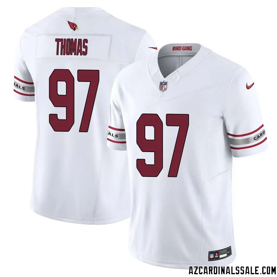 Cameron Thomas No 97 Arizona Cardinals Vapor F.U.S.E. Limited Jersey White