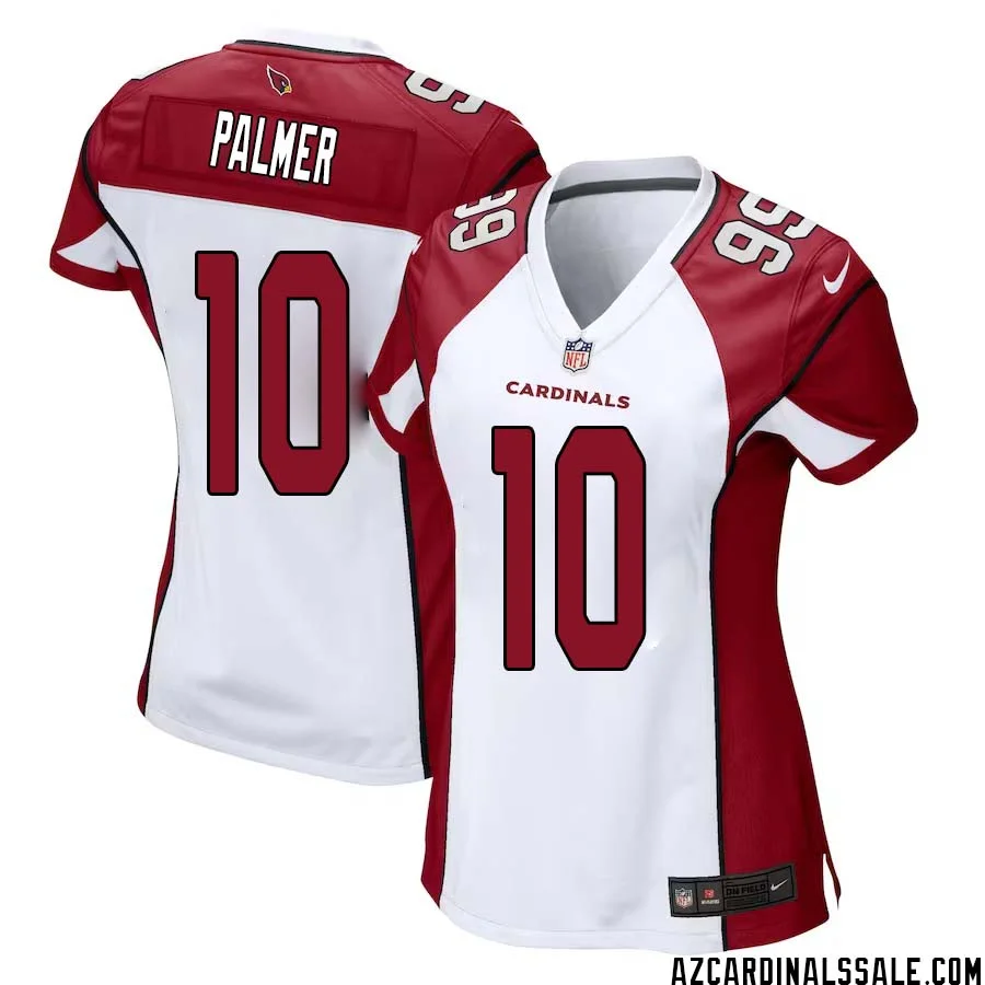 Carson Palmer No 10 Arizona Cardinals Away Game Jersey Cardinal for Women 1