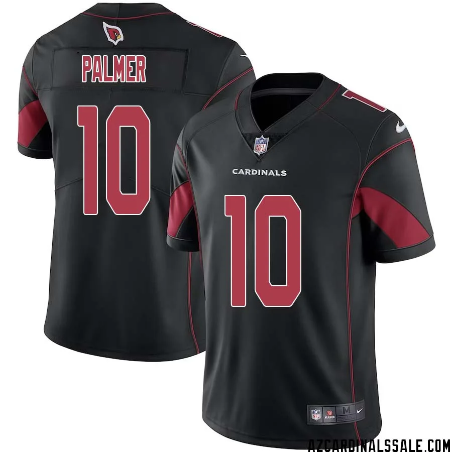 Carson Palmer No 10 Men Black Arizona Cardinals Color Rush Vapor Limited Jersey