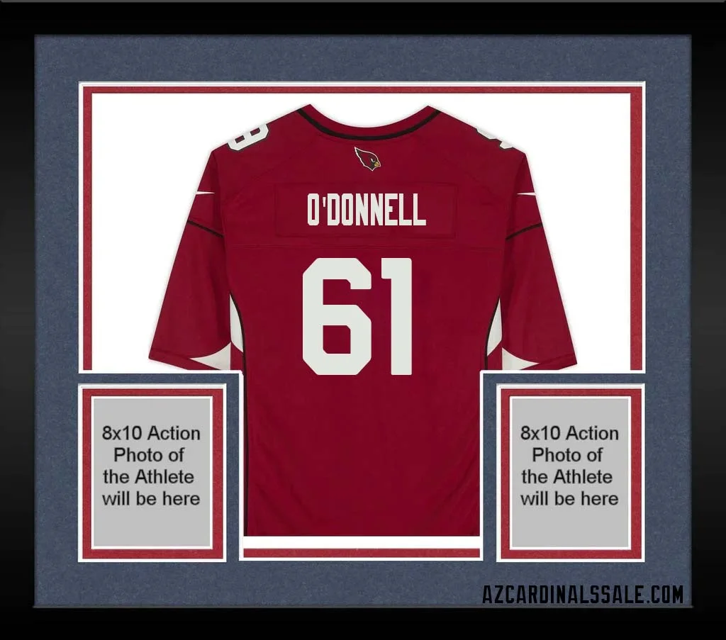 Carter ODonnell No 61 Arizona Cardinals Autographed Red Game Jersey