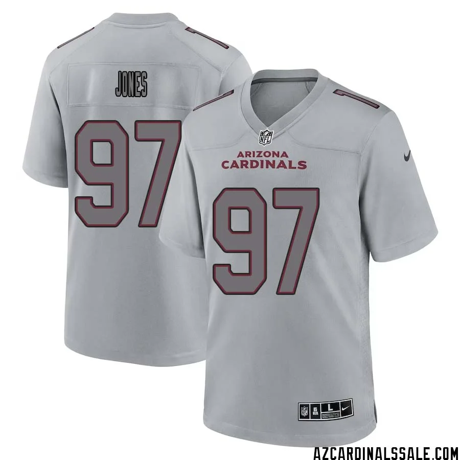Chandler Jones No 97 Men Arizona Cardinals Gray Atmosphere Fashion Game Jersey