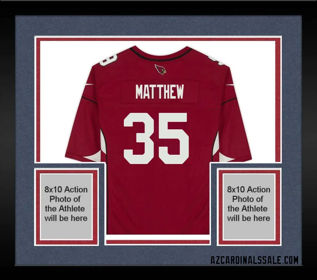 Christian Matthew No 35 Arizona Cardinals Autographed Red Game Jersey