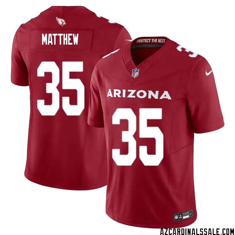 Christian Matthew No 35 Arizona Cardinals Vapor F.U.S.E. Limited Jersey Red
