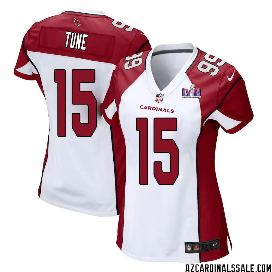 Clayton Tune No 15 Arizona Cardinals Super Bowl LVIII Away Game Jersey Cardinal for Women 1