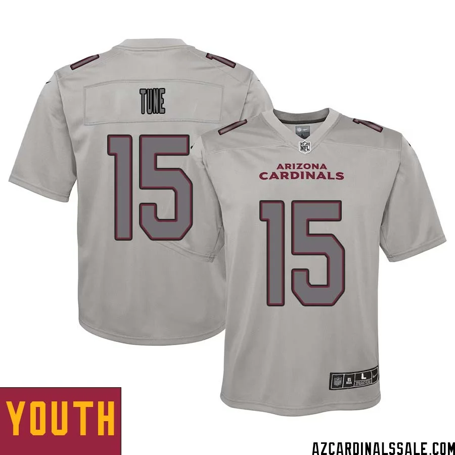 Clayton Tune No 15 Youth Arizona Cardinals Gray Atmosphere Fashion Game Jersey 1