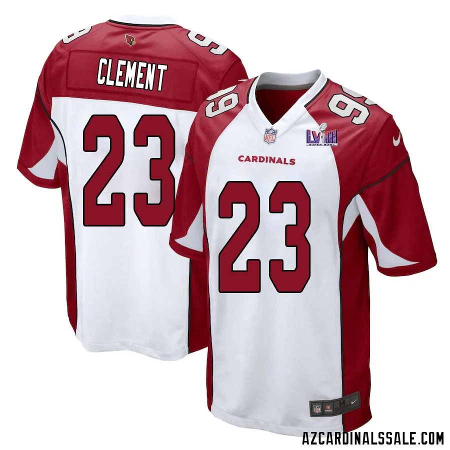Corey Clement No 23 Arizona Cardinals Super Bowl LVIII Away Game Jersey Cardinal for Men 1