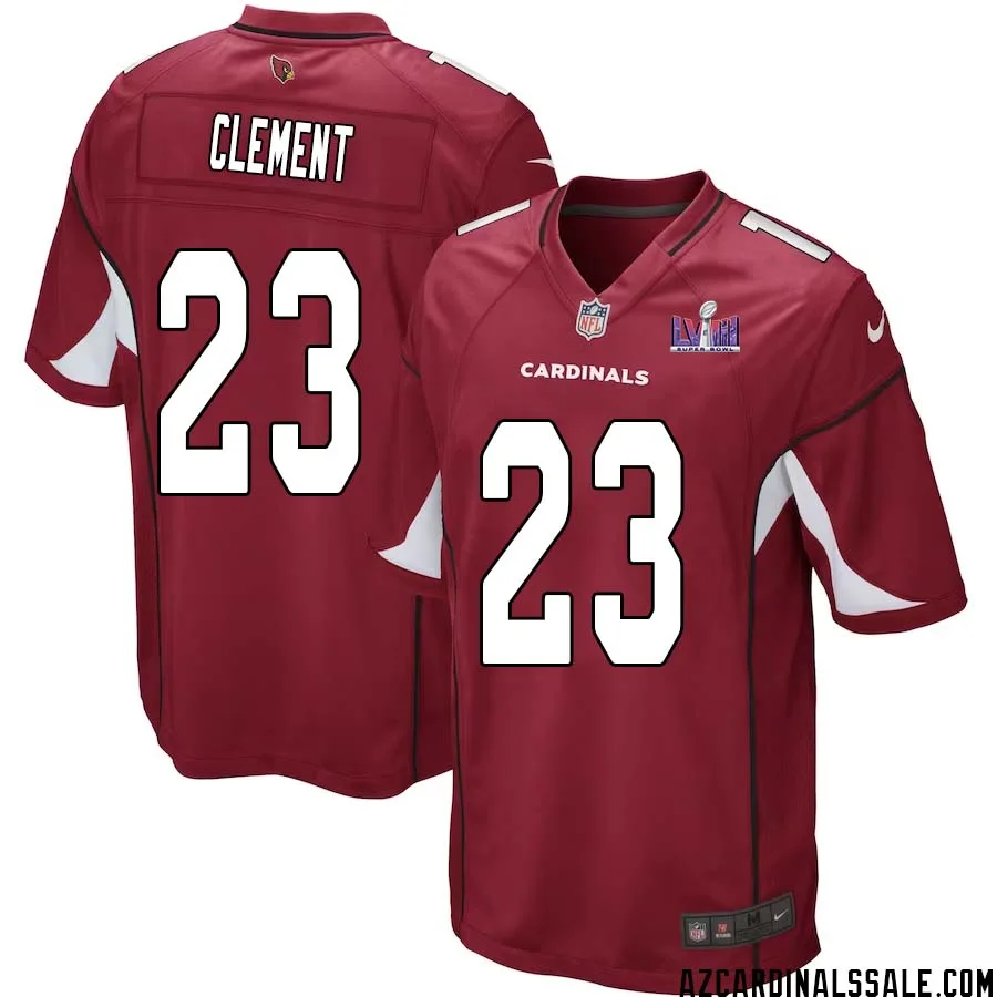 Corey Clement No 23 Arizona Cardinals Super Bowl LVIII Home Game Jersey Cardinal for Men 1
