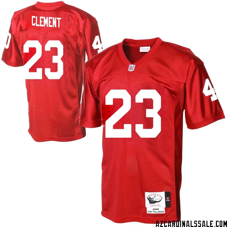 Corey Clement No 23 Men Arizona Cardinals Mitchell Ness Cardinal Authentic Throwback Jersey