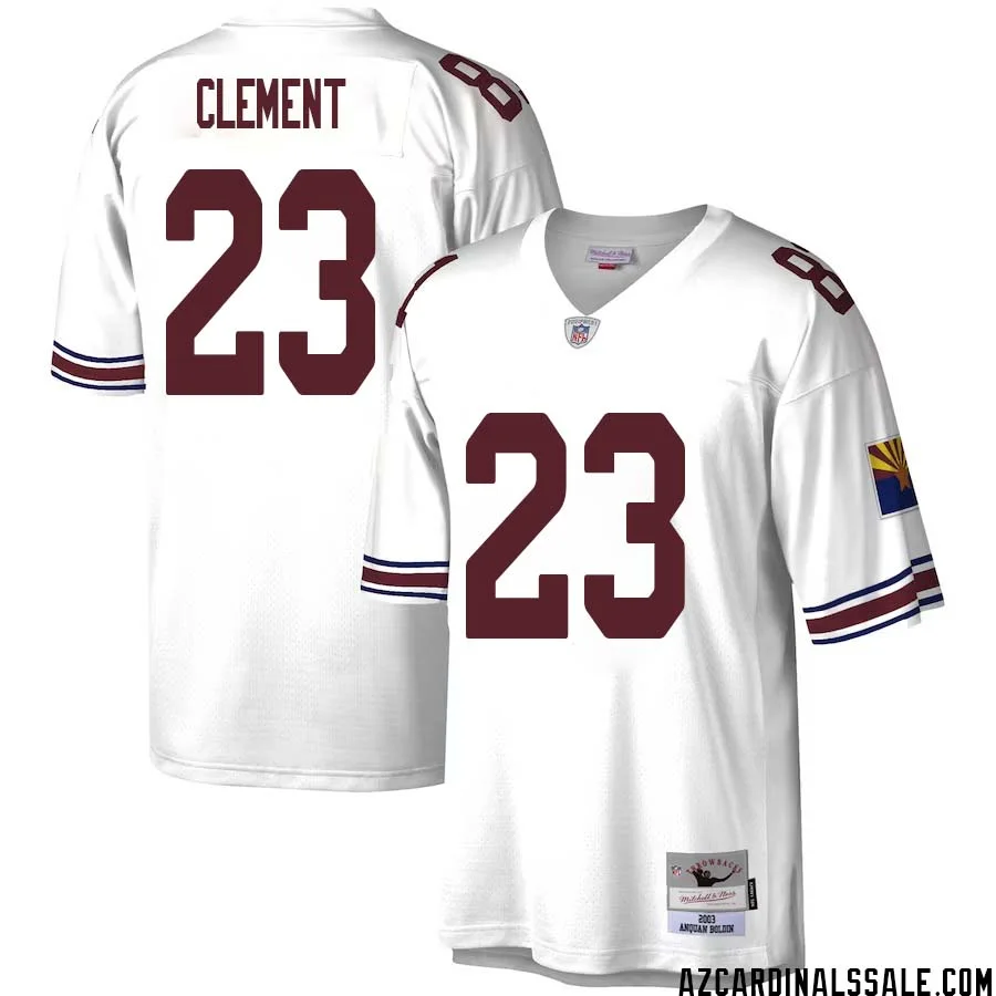Corey Clement No 23 Men Mitchell Ness White Arizona Cardinals Legacy Replica Jersey