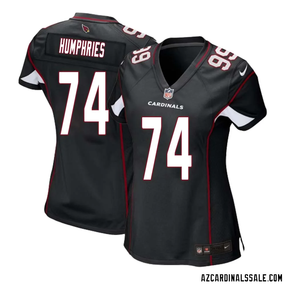 D.J. Humphries No 74 Arizona Cardinals Black Alternate Game Jersey Cardinal for Women 1