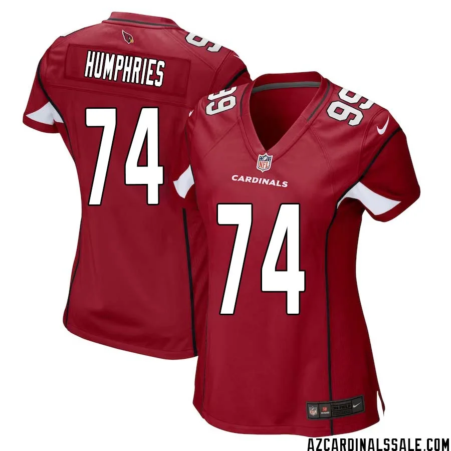 D.J. Humphries No 74 Arizona Cardinals Home Game Jersey Cardinal for Women