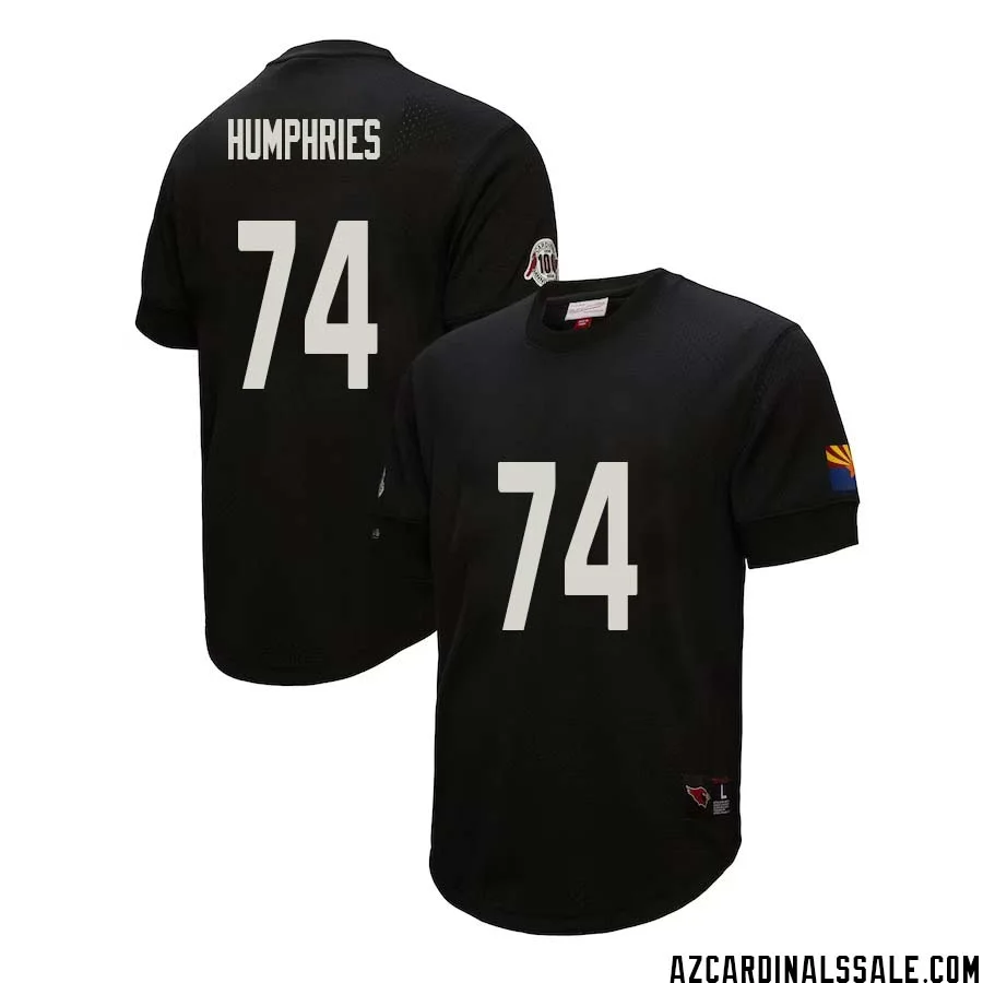 D.J. Humphries No 74 Arizona Cardinals Mitchell Ness Retired Player Name Number Mesh Top Black 1
