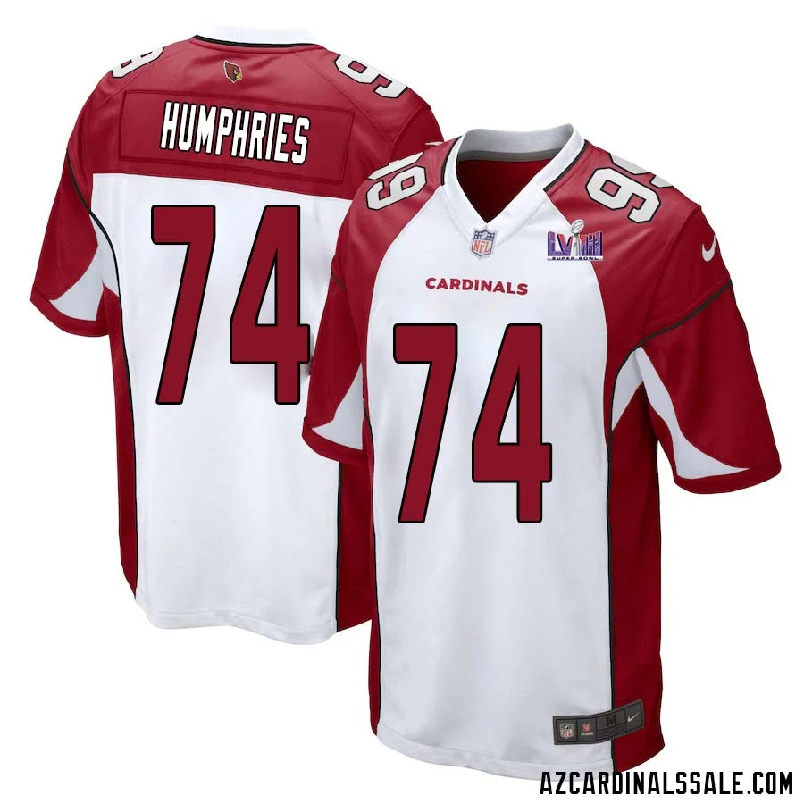 D.J. Humphries No 74 Arizona Cardinals Super Bowl LVIII Away Game Jersey Cardinal for Men 1