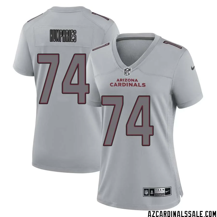 D.J. Humphries No 74 Women Arizona Cardinals Gray Atmosphere Fashion Game Jersey