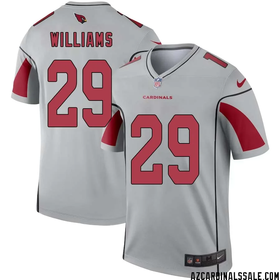Damien Williams No 29 Men Silver Arizona Cardinals Inverted Legend Jersey