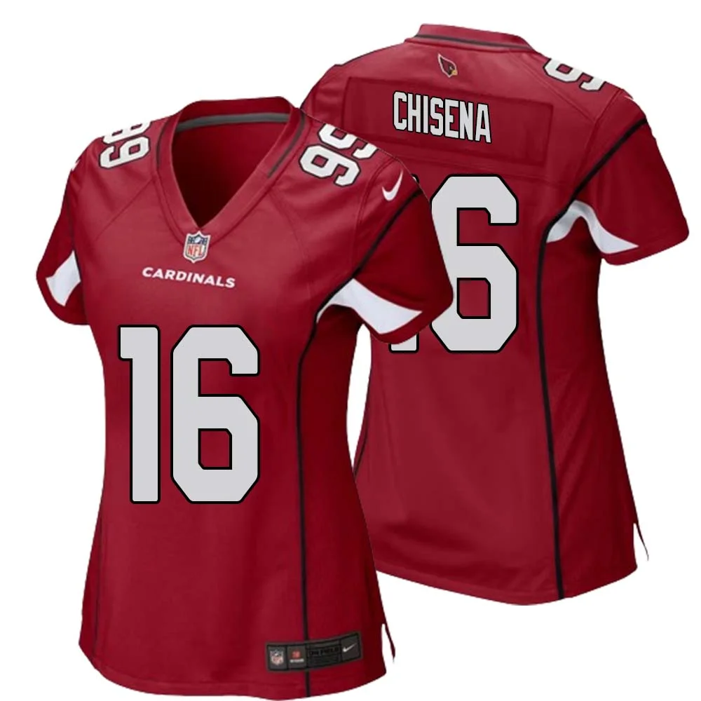 Dan Chisena No 16 Arizona Cardinals Away Game Jersey Cardinal for Women