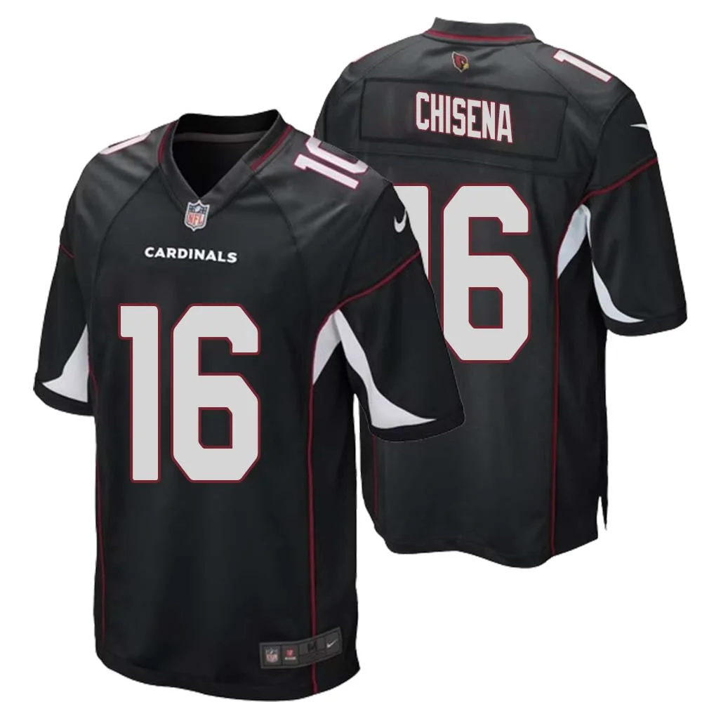 Dan Chisena No 16 Arizona Cardinals Black Alternate Game Jersey Cardinal for Men 1