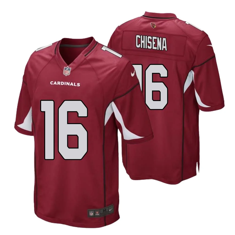 Dan Chisena No 16 Arizona Cardinals Home Game Jersey Cardinal for Men