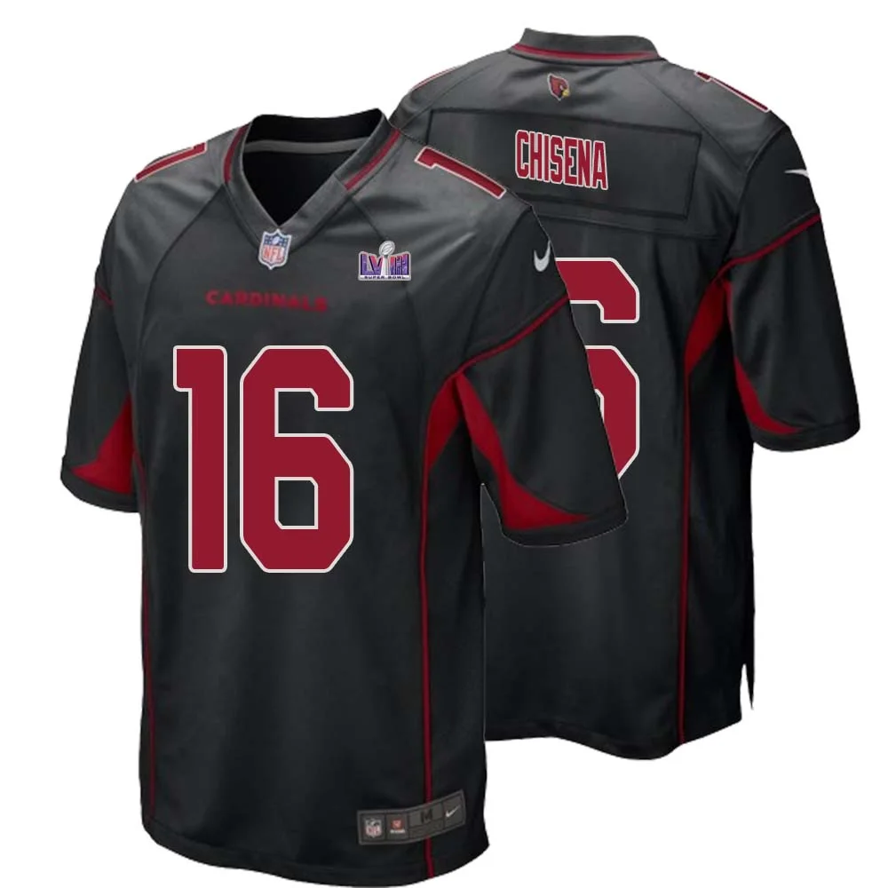 Dan Chisena No 16 Arizona Cardinals Super Bowl LVIII Alternate Game Jersey Cardinal for Men 1