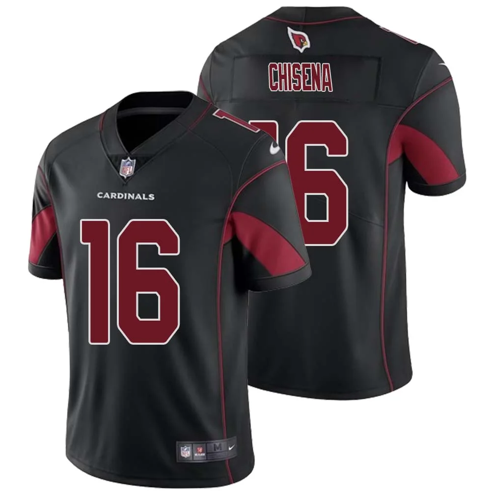 Dan Chisena No 16 Men Black Arizona Cardinals Color Rush Vapor Limited Jersey 1