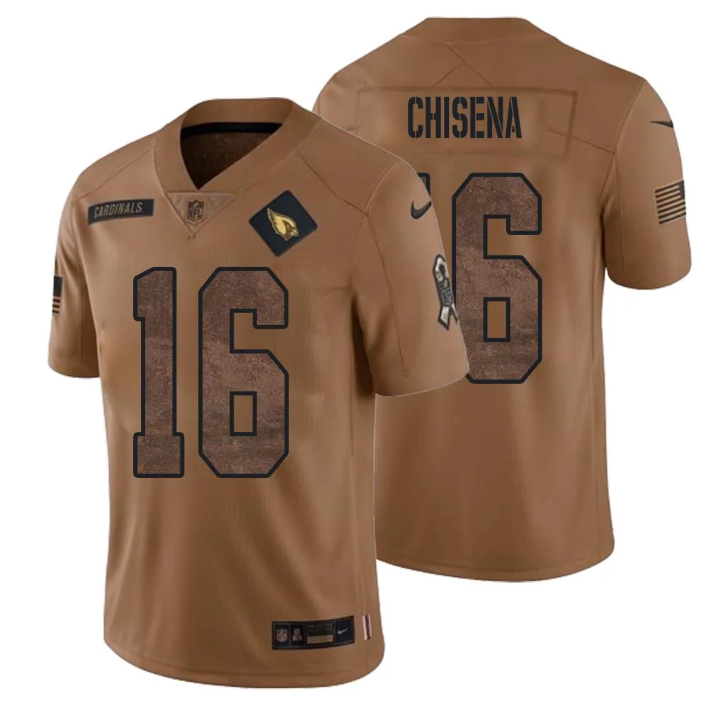 Dan Chisena No 16 Men Brown Arizona Cardinals 2023 Salute To Service Retired Player Limited Jersey