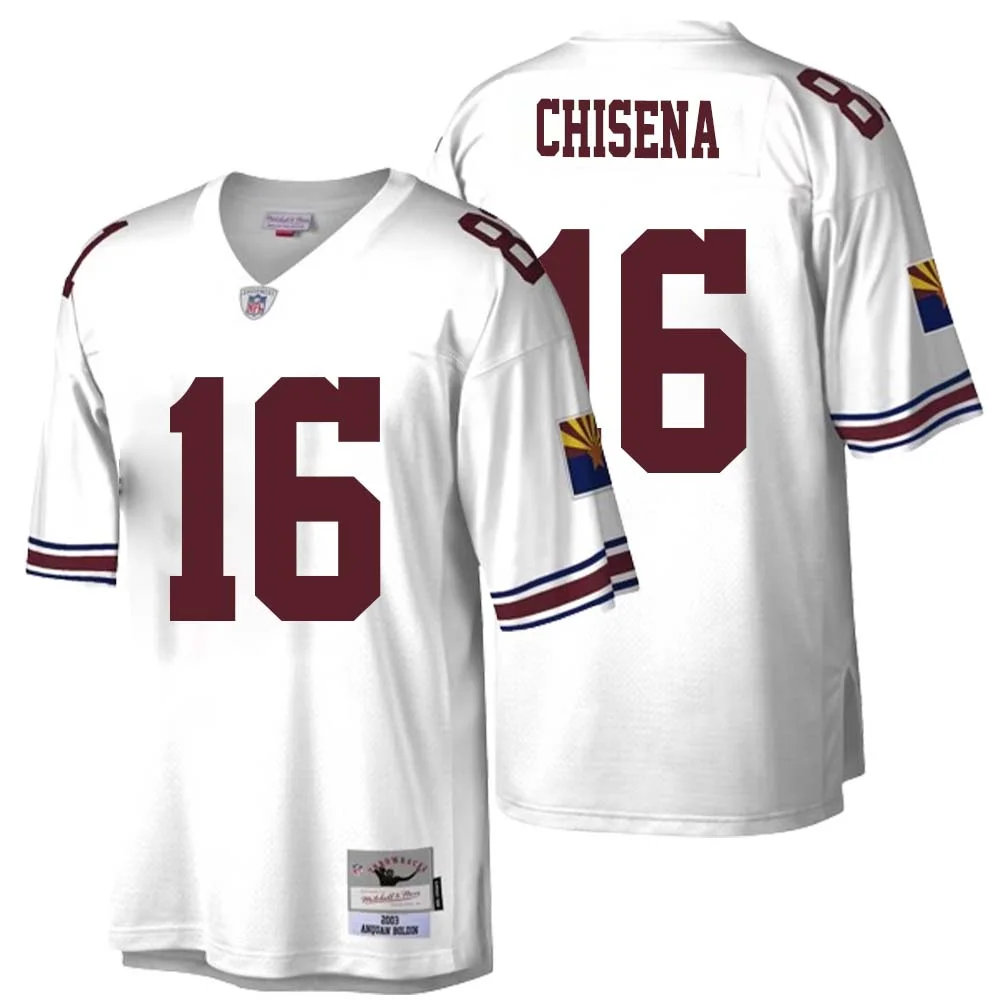 Dan Chisena No 16 Men Mitchell Ness White Arizona Cardinals Legacy Replica Jersey 1
