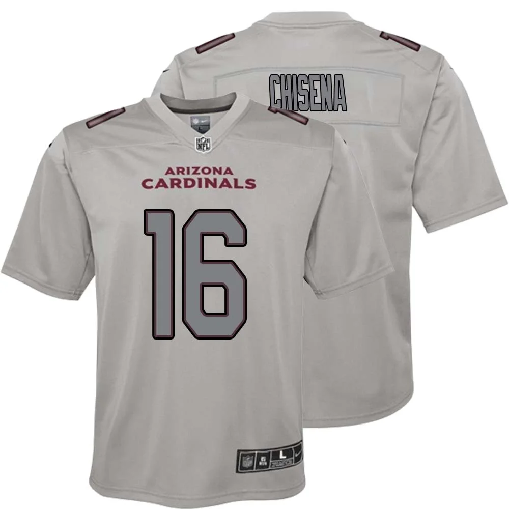 Dan Chisena No 16 Youth Arizona Cardinals Gray Atmosphere Fashion Game Jersey
