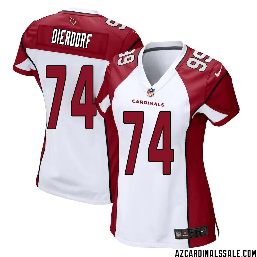 Dan Dierdorf No 74 Arizona Cardinals Away Game Jersey Cardinal for Women