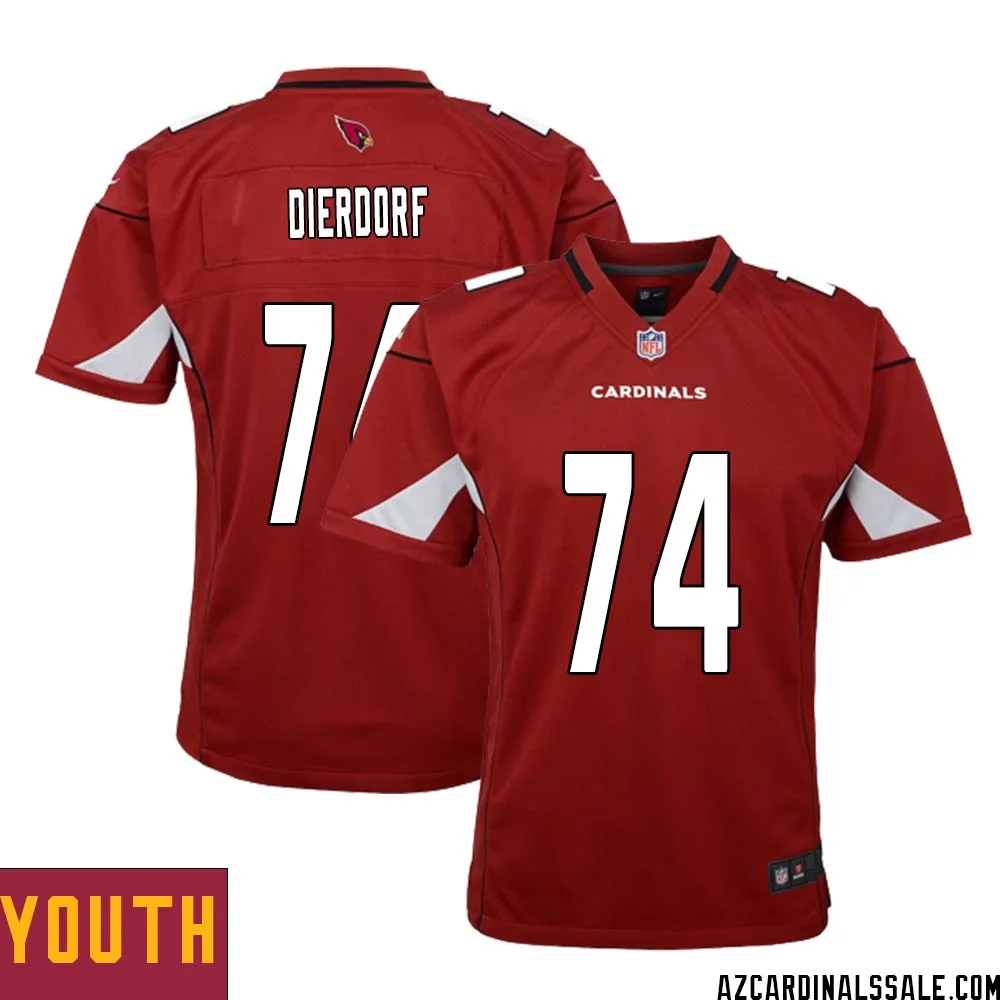 Dan Dierdorf No 74 Arizona Cardinals Home Game Jersey Cardinal for Youth 1