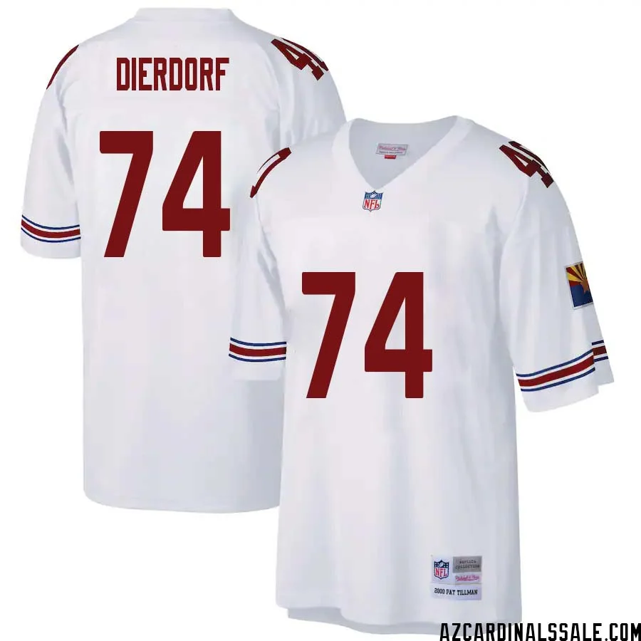 Dan Dierdorf No 74 Arizona Cardinals Mitchell Ness Big Tall 2000 Retired Player Replica Jersey White 1