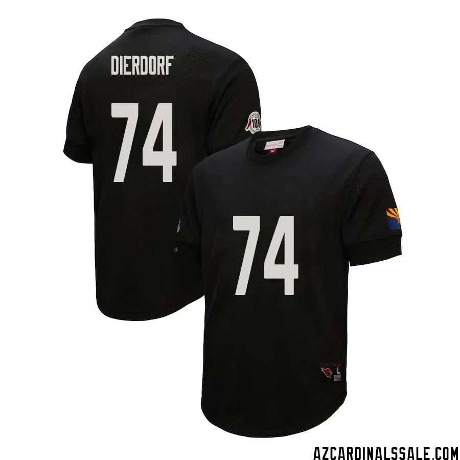 Dan Dierdorf No 74 Arizona Cardinals Mitchell Ness Retired Player Name Number Mesh Top Black 1