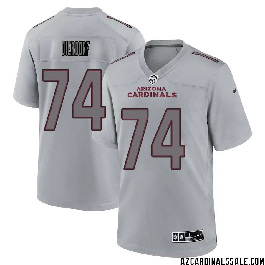 Dan Dierdorf No 74 Men Arizona Cardinals Gray Atmosphere Fashion Game Jersey 1