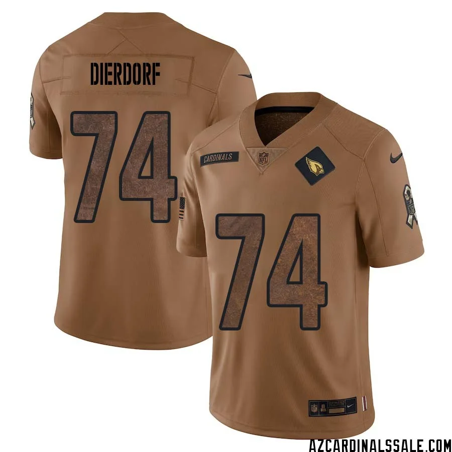 Dan Dierdorf No 74 Men Brown Arizona Cardinals 2023 Salute To Service Retired Player Limited Jersey 1