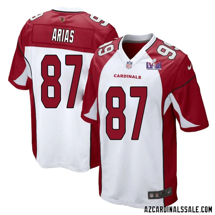 Daniel Arias No 87 Arizona Cardinals Super Bowl LVIII Away Game Jersey Cardinal for Men
