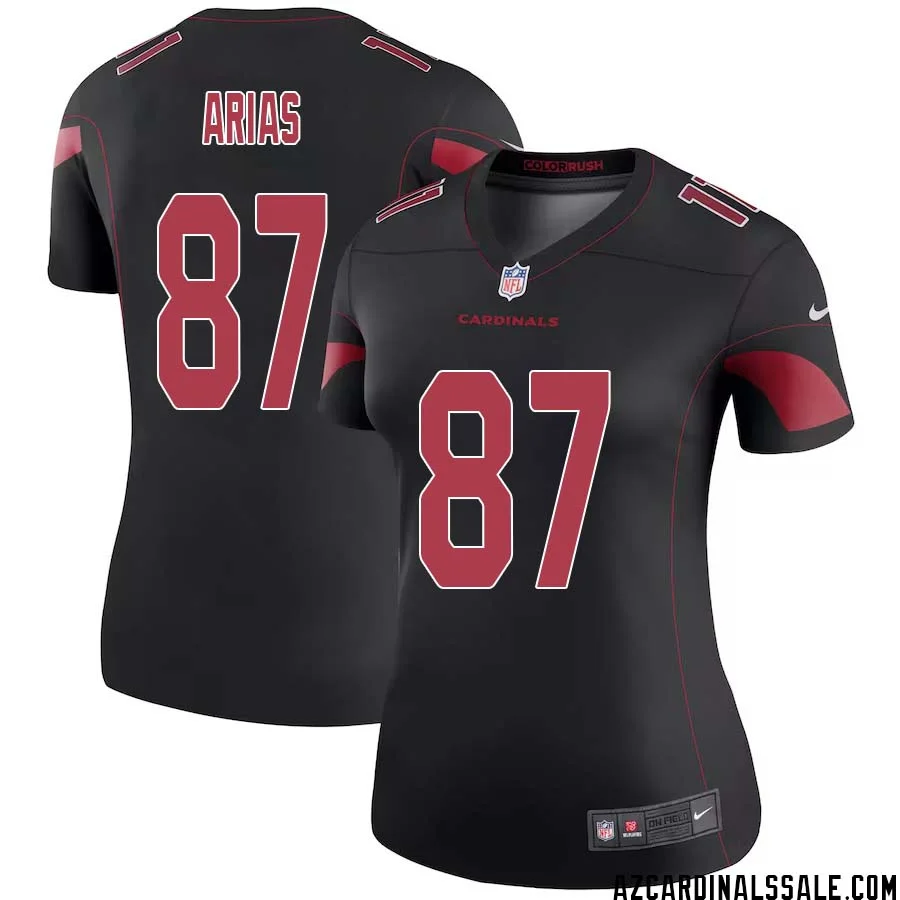 Daniel Arias No 87 Women Black Arizona Cardinals Color Rush Vapor Limited Jersey