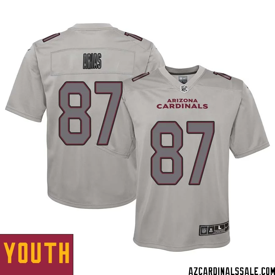 Daniel Arias No 87 Youth Arizona Cardinals Gray Atmosphere Fashion Game Jersey