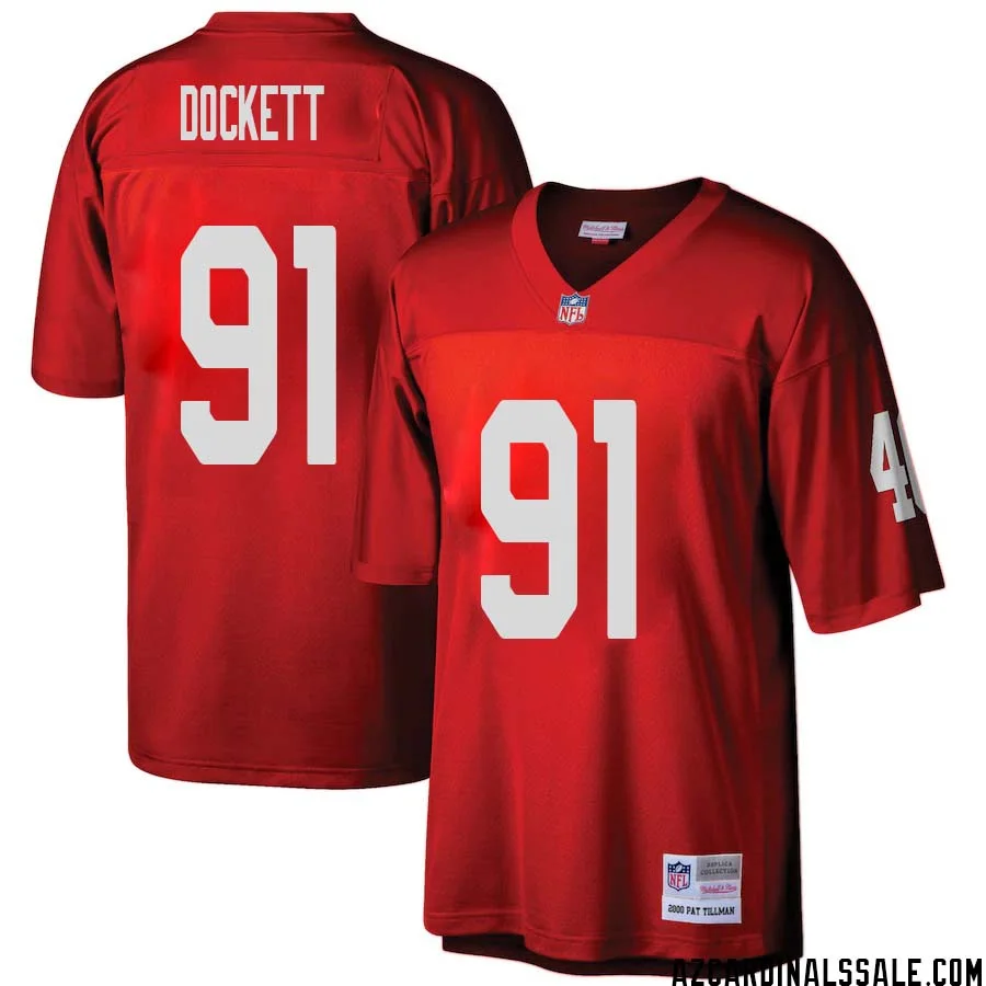 Darnell Dockett No 91 Arizona Cardinals Mitchell Ness Big Tall 2000 Retired Player Replica Jersey Red