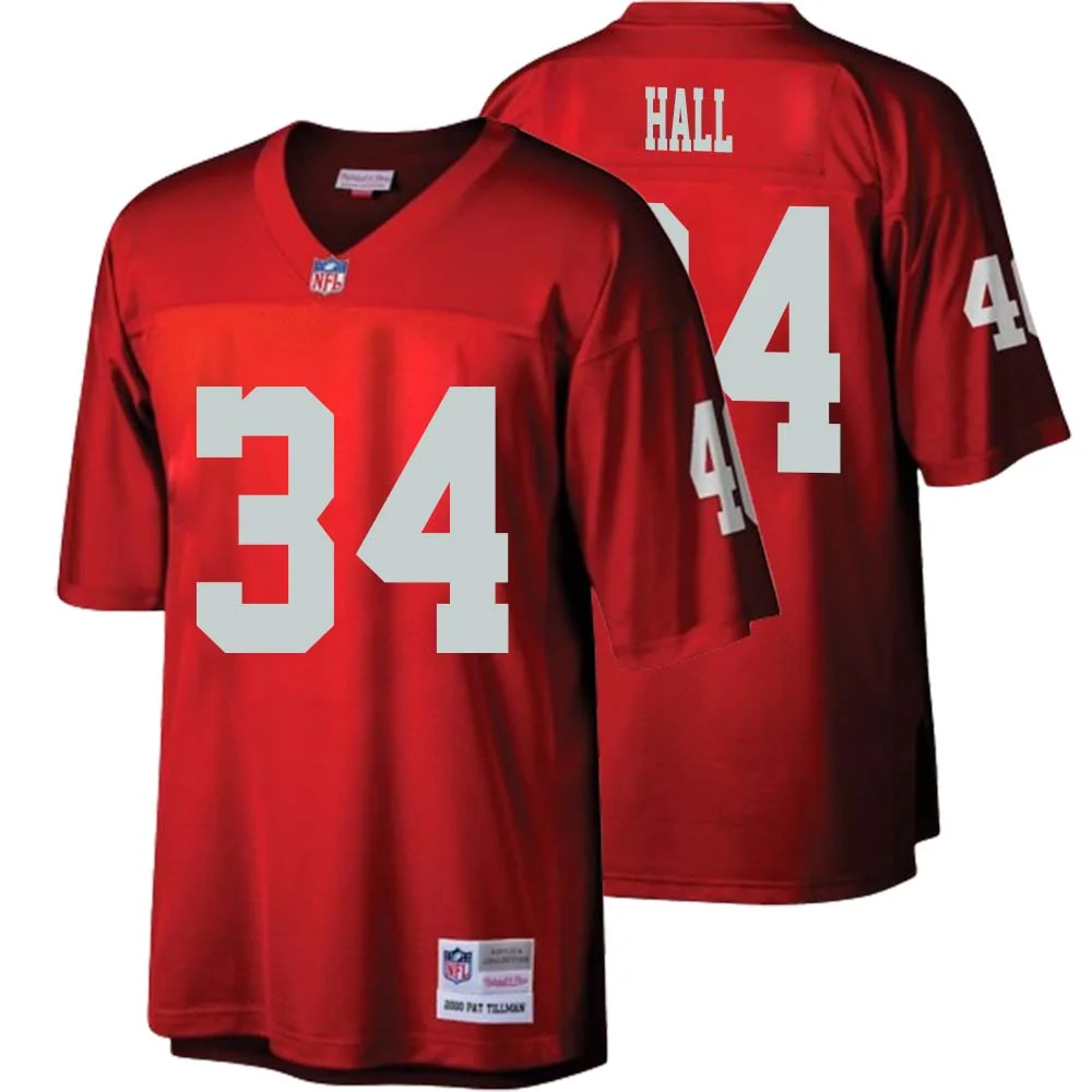 Darren Hall No 34 Arizona Cardinals Mitchell Ness Big Tall 2000 Retired Player Replica Jersey Red