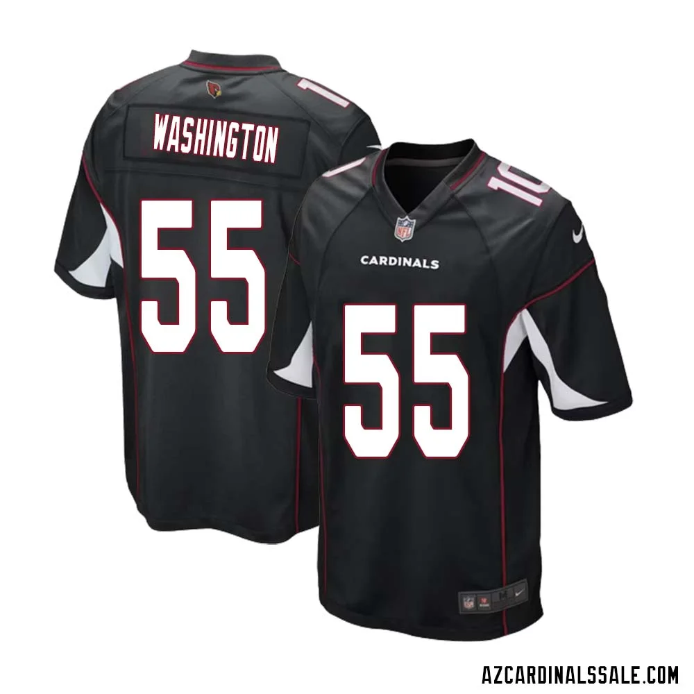 Daryl Washington No 55 Arizona Cardinals Black Alternate Game Jersey Cardinal for Men 1