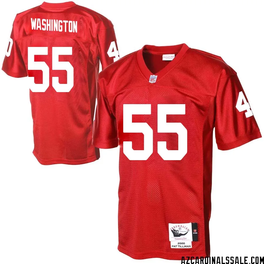 Daryl Washington No 55 Men Arizona Cardinals Mitchell Ness Cardinal Authentic Throwback Jersey 1