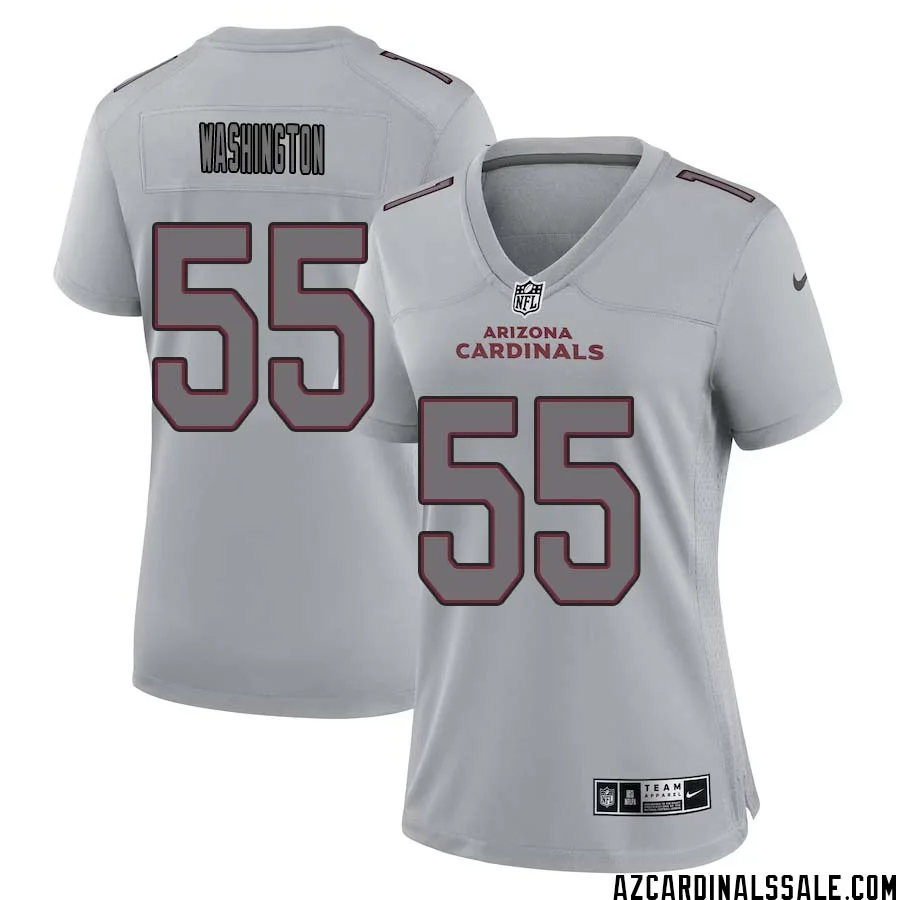 Daryl Washington No 55 Women Arizona Cardinals Gray Atmosphere Fashion Game Jersey