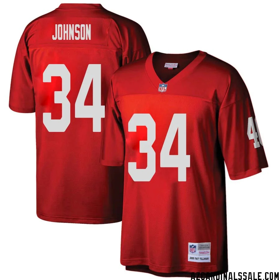 David Johnson No 34 Arizona Cardinals Mitchell Ness Big Tall 2000 Retired Player Replica Jersey Red 1