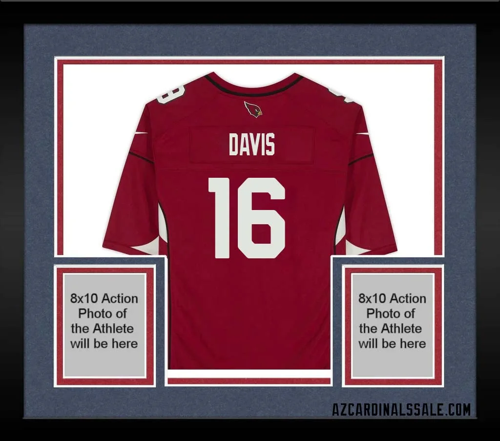 Davion Davis No 16 Arizona Cardinals Autographed Red Game Jersey