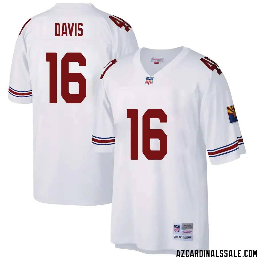 Davion Davis No 16 Arizona Cardinals Mitchell Ness Big Tall 2000 Retired Player Replica Jersey White