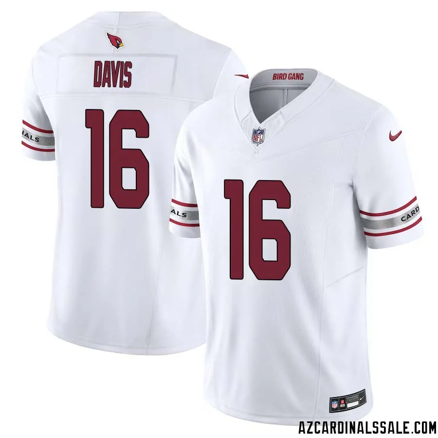 Davion Davis No 16 Arizona Cardinals Vapor F.U.S.E. Limited Jersey White