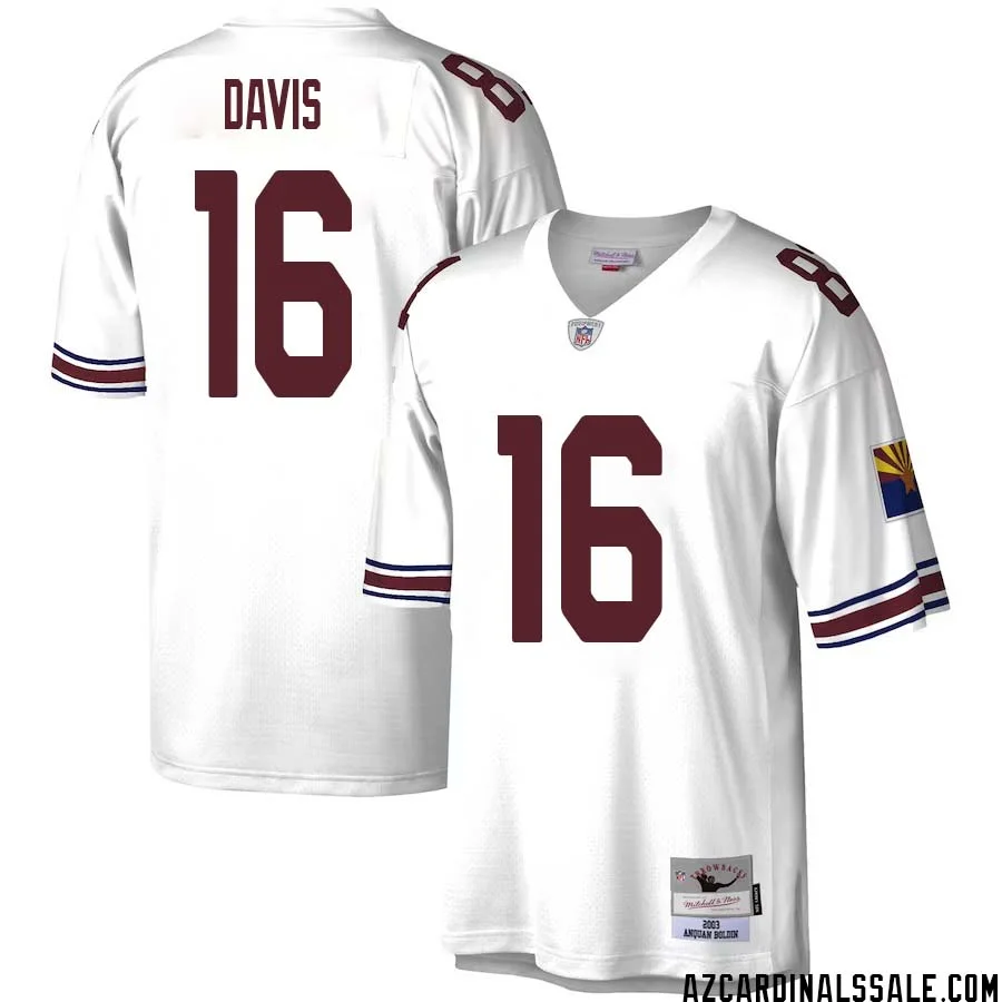 Davion Davis No 16 Men Mitchell Ness White Arizona Cardinals Legacy Replica Jersey