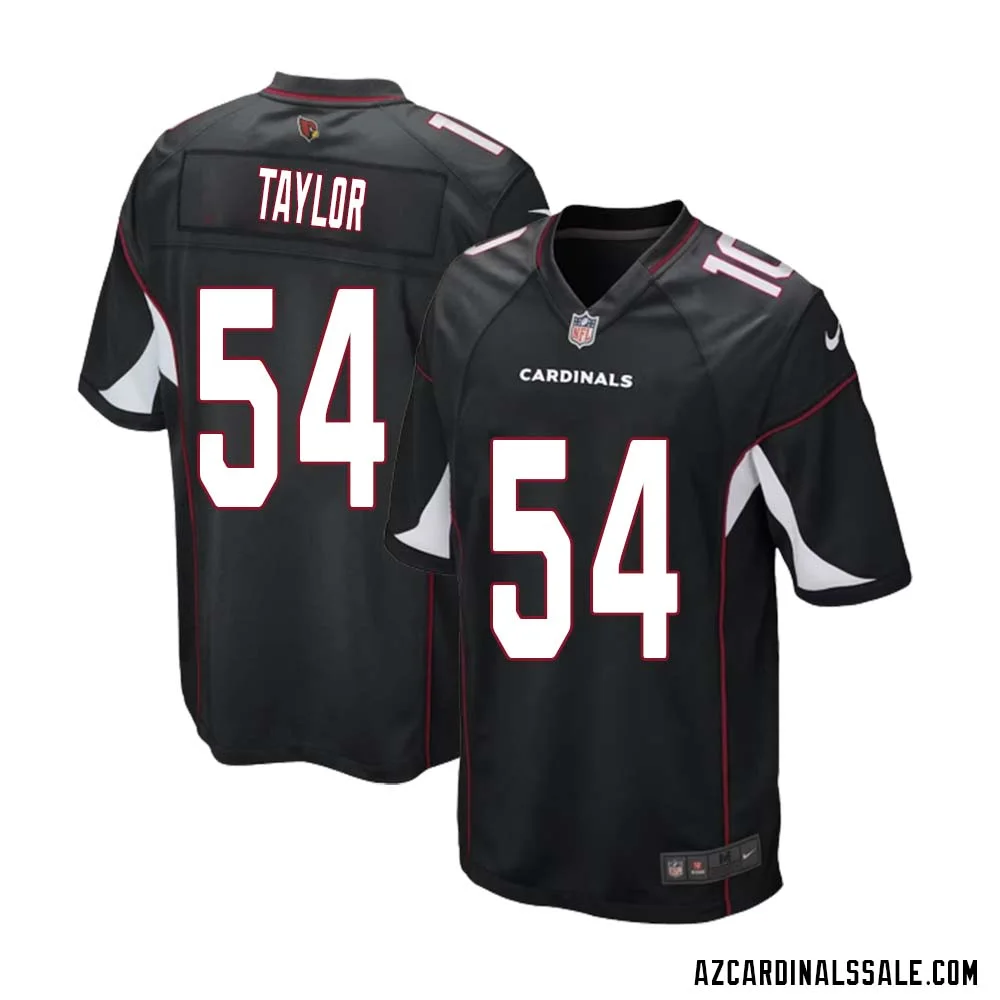 Davion Taylor No 54 Arizona Cardinals Black Alternate Game Jersey Cardinal for Men 1